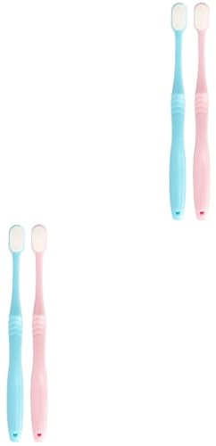 Healvian 4 Stück Nano ultrafeine weiche Zahnbürste Reisezahnbürste Kinderzahnbürsten Handzahnbürste lang Ultra Zahnbürste zahnfleischpflege zahnbürste Handbuch Japan schwangere Frau