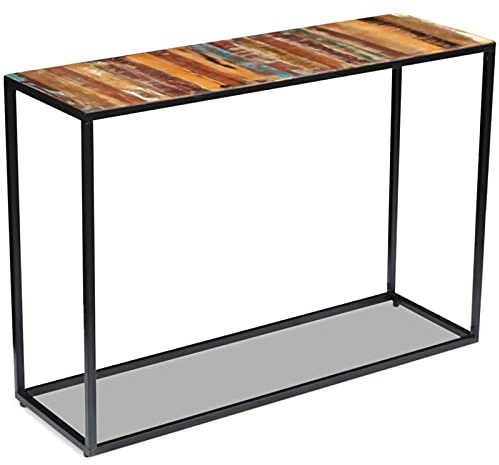BaraSh Konsolentisch Console Table Sideboard Flur Konsolenschrank Flur Tisch Konsolentische FüRs Wohnzimmer Altholz 110x35x76 cm