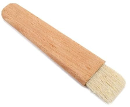 TRHDFW Wooden Baking Cooking Basting Brush Heat Resistant Pastry BBQ Marinade Brushes Cakes Meat Desserts Oil Sauce Butter Kitchen Tool(Flat Handle)