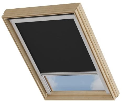 Cocoon Dachfenster Verdunkelung MK06 - Kompatibel mit VELUX Dachfenstern - Dachfenster Rollo mit Hitzeschutz - Einfache Montage - Schwarz
