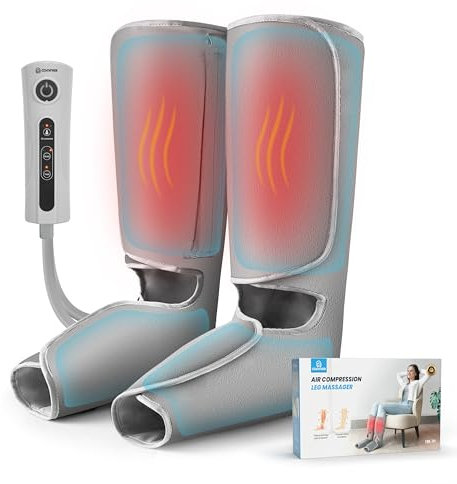 COMFIER Leg Massager for Pain and Circulation with Heat, Foot and Leg Massager with Compression, Calf Massager with 3 Intensities, Gifts for Women, Adjustable Massage Boots,Mens Gifts