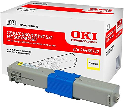 ECOPRO - Original Toner passend für OKI C510 C530 MC561 C511 C531 MC562 - Gelb - 5.000 Seiten A4 - Code 44469722