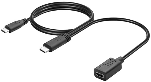 JSADZKJ Tipo C Cable Cargador USB C OTG Cable Adaptador de Tarjeta de Sonido 2 en 1 USB C Audio Y Splitter Cable,Soporta Teléfono Móvil Tarjeta de Sonido para Streaming en Vivo 3.28Ft/1M