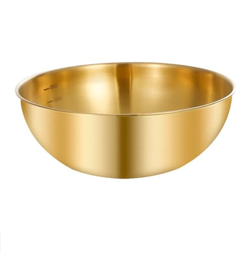 Ensaladera con medidas de acero inoxidable (dorado, diámetro 28 cm/11)