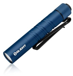 OLIGHT I3T 2 EOS LED Linterna Llavero,Mini Linterna,Antorcha Pequeña Luz Portátil de Alta Potencia,200 Lúmenes,con 2 Modos de Luz,Batería AAA Alkaline Incluida(Azul)
