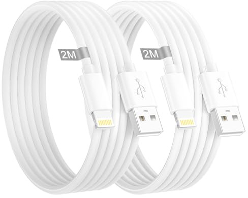 iPhone Ladekabel 2M 2Pack[Apple MFi Zertifiziert], USB Lightning Kabel 2M Lang Original iPhone Kabel Ladekabel i Phone Schnellladekabel für Apple iPhone 14 13 12 11 Pro Max/Mini/XS/XR/X/8/7/6/5/SE