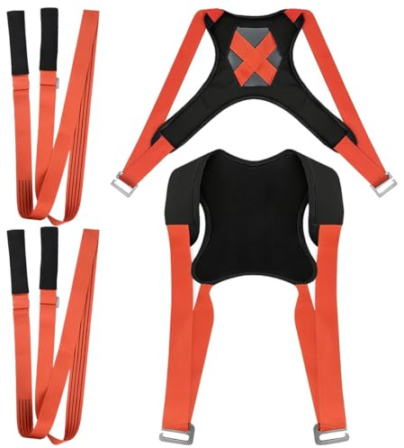 BOPEUY Tragegurte Umzug 2 Personen, 370KG Hebegurt Umzugshelfer, Möbeltragegurt für Mobile Möbel, Transportgurt Tragehilfe Umzug, Einfaches Heben, Tragen, Möbeltragegurt