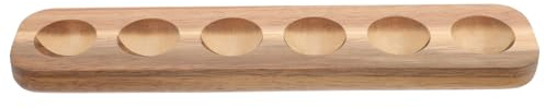 GOOHOCHY Porta Uova in Legno 6 Scomparti, Robusto e Superficie Liscia, Contenitore Elegante per Frigorifero per Conservare Uova Fresche in Casa