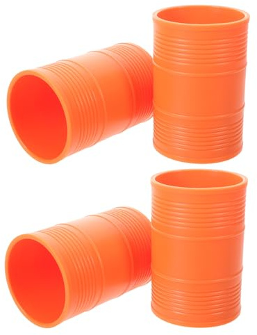 Toddmomy 4 Stück Würfelbecher aus Kunststoff im Ölfass Design Tragbarer Würfel Shaker für Ktv Brettspiele und Party Leicht Robust und Einfach zu Reinigen