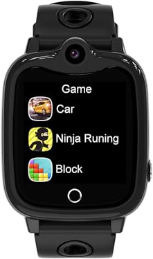 Ruopoem Smartwatch Kinder, 4G Kinder Smartwatch mit GPS und Telefon, HD Videoanruf, SOS, Spiel, Wecker, IP68, Schulmodus, SIM, Handy, Smart Watch Kinderuhr Geschenke für Mädchen Jungen