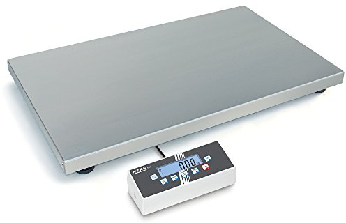 KERN Robuste und Hochauflösende Plattformwaage mit Praktischem Flip/Flop-Auswertegerät für Optimale Bedienbarkeit, 60kg-150kg Wägebereich, 0.02kg-0.05kg Ablesbarkeit