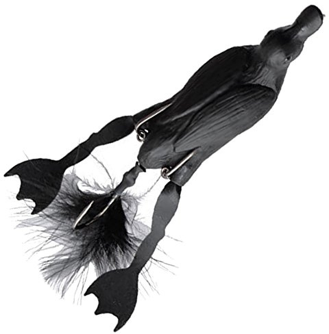 Savage Gear The Fruck 3D Hollow Duckling - Enten Gummiköder zum Spinnfischen auf Hecht, Oberflächenköder zum Hechtangeln, Wobbler, Farbe:Black;Länge/Gewicht:10cm - 40g