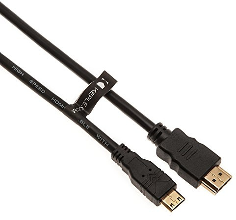 Mini HDMI vers HDMI Câble Adaptateur Compatible avec Sony Handycam CX190, Fujifilm FinePix S6750 / S6800 / S6830 / S6850 / S8200 / S8300, Canon PowerShot SX40 HS SX50 SX500 IS SX510 SX520 HS (3m)