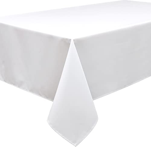 Qualitäts Tischdecke Textil Eckig 150 x 300 cm, Farbe wählbar Weiß