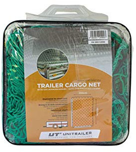 UNITRAILER Anhängernetz: Hochwertiges Ladungssicherungsnetz mit Gummizug, 250 cm x 150 cm, Ideal als Gepäcknetz und Netz für Anhänger, Feinmaschiges Fangnetz