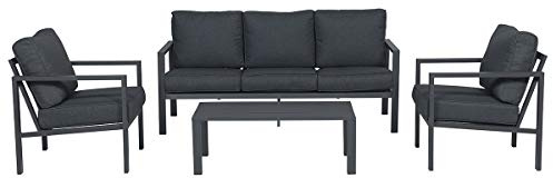 Garden Impressions Alu Lounge Set Springs Grau | Wasserabweisende Kissen, Wetterfest, Sitzgruppe
