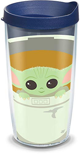 Tervis The Mandalorian Child in Carrier Made in USA Double Walled Insulated Tumbler Travel Cup Keeps Drinks Cold & Hot, 16oz, Classic