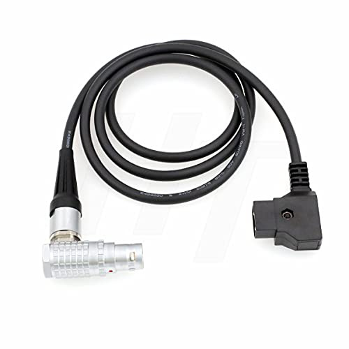 HangTon High Flex Power Cable D-tap P-tap to 90-degree 8 Pin for ARRI Alexa Mini, Amira, Alexa Mini LF Camera (50cm, Right Angle 8-Pin)