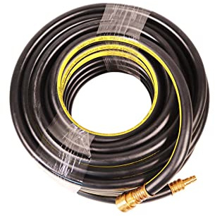 WELDINGER Druckluftschlauch 20 m Gummi-PVC 12x18 mm mit Messingkupplungen
