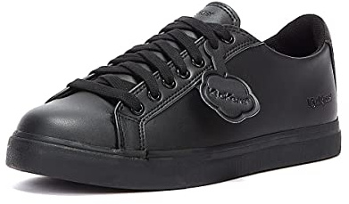 Kickers Youth Unisex Tovni Lacer Low-Top Trainers | School Shoes, Black, 6 UK