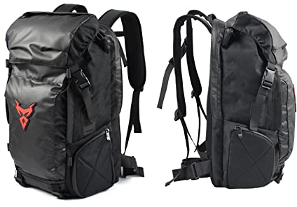 WHYUNM26 wasserdichte Motorrad-Hecktasche Rucksack Multifunktions-Gepäcktasche Motorrad-Rücksitztasche mit Hellem Reflexstreifen