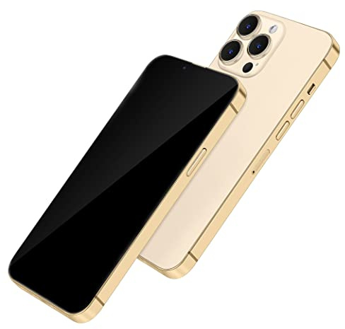 Perusha Without Logo Non-working Phone Dummy Display Model Pretend toy for 13 Pro Max mini (6.1 inches, Gold Blackscreen)