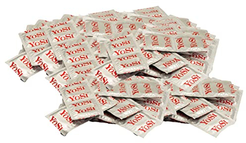 YOSI Markenkondome „Natural Feeling“ - Natürliches Empfinden - purer Genuss - 53mm Breite - Regular Natural Lubricated Condom - Gefühl Pur für unvergessliche Momente - 200 Stück (4 x 50 Stück)