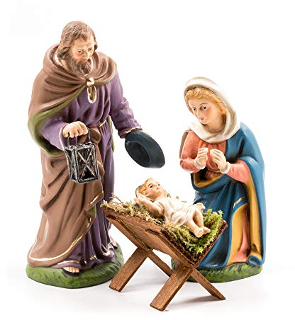 Heilige Familie, Krippenfiguren Set, 12cm Figuren