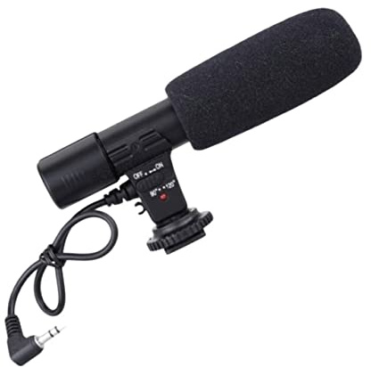 Hemobllo Microphone Interview pour Appareil Photo Reflex Numérique Et Caméscope avec Griffe Porte-Accessoire Standard Et Longue Portée Radio Jusqu
