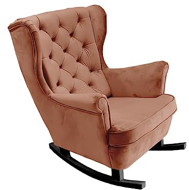 DomiMeble Schaukelstuhl für Wohnzimmer, Schlafzimmer - Schön und Komfortabel Relaxstuhl aus hochwertigem Holz gefertigt 92 x 84 x 104 cm