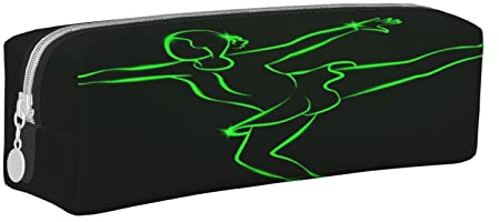 Federmäppchen für Jungen und Mädchen, Schlittschuhe, Eiskunstlauf, Neonmädchen, Federmäppchen, große Kapazität, Stifthalter, Tasche, Schreibwaren, Organizer, Schule, Büro, für Teenager, Erwachsene,