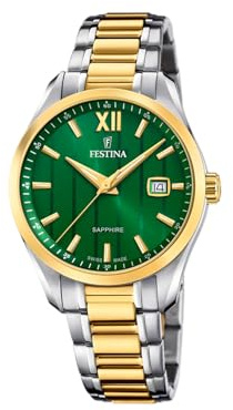 Festina Herrklocka F20027/3 schweiziskt tillverkat rostfritt stål flera armband rostfritt stål multi, grönt, armband, Grön, armband