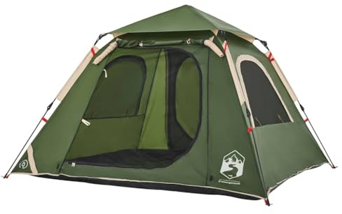 vidaXL Kuppel-Campingzelt 4 Personen Grün Quick Release