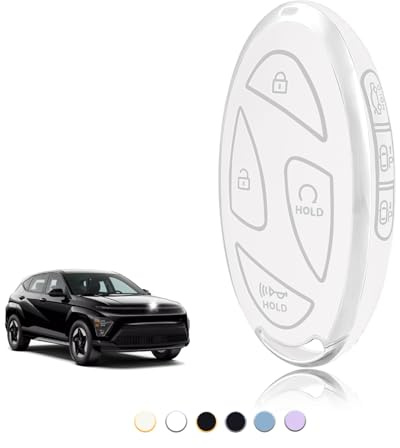 TOOMUME Funda Llave TPU, Carcasa Llave Apto para Hyundai Tucson NX4 Kona SX2 Ioniq 6 Grandeur GN7 Grand Prix Azera Elantra Sonata, Cubierta Llaves Coche Mando - Smart Key