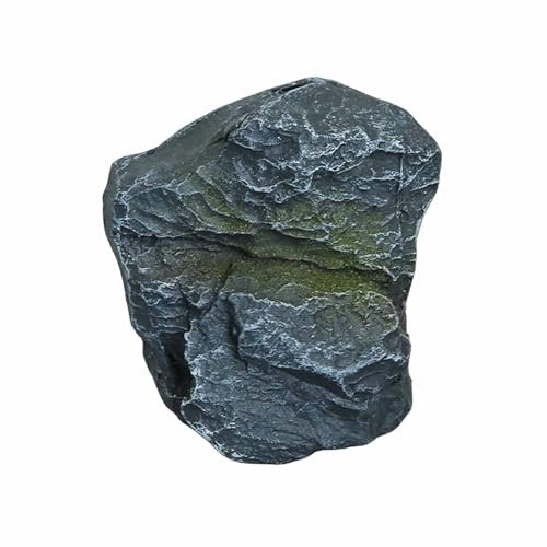 Pietre per acquario, Copertura di roccia finta realistica per esterni, rocce finte solide, roccia artificiale in fibra di vetro per paesaggi, per decorazioni di acquari, giardini e piscine(12*8*12cm)