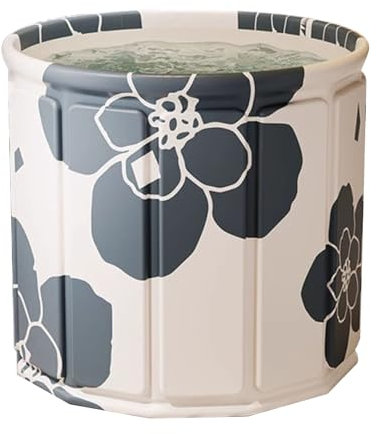 Haiyusm Faltbare Badewanne für Erwachsene - Tragbare, Mobile Eistonne für Dusche, Ice Bath, Heim Spa, Sauna, Eisbad, Kleine Räume, Warmwasserbad (70cm, Black)