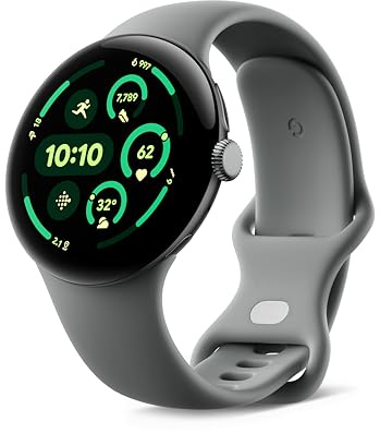 Google Pixel Watch 3 (45 mm) – Android smartwatch with heart rate tracking, advanced running from Fitbit, fitness insights, 24-hour battery – Matte Hazel Aluminium Case – Hazel band – Wi-Fi (Renewed)