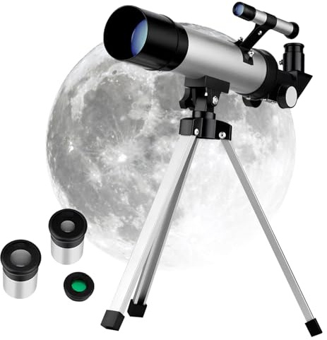 CAXUSD Astronomie Teleskop Mit Stativ Zum Beobachten Von Sternen Und Planeten Für Erwachsene Und Anfänger Leicht Zu Transportieren Und Einfach Zu Handhaben
