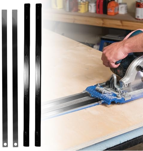 WANDGU 2 paires de connecteurs de rail de guidage pour Makita : connecteur de rail de rideau, ensemble de connexion de rail de guidage, accessoires de connecteur de rail pour scie plongeante Makita P-