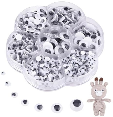 700 Stück Wackelaugen Selbstklebend,Selbstklebend Wackelaugen,Wackelaugen,Kulleraugen Selbstklebend,Kulleraugen,Klebeaugen,Klebeaugen Selbstklebend,4mm -12mm für DIY Scrapbooking Spielzeuge Zubehör