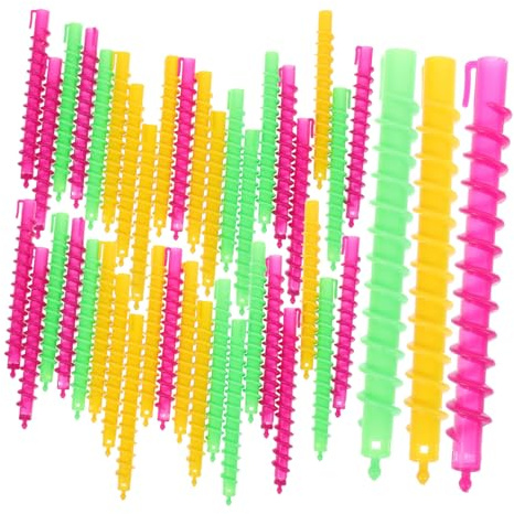 WRITWAA 100stücke Spiral-dauerwellenwickler Lockenwickler für Kurzes Haar Dauerwellen zu Hause Spiral-dauerwellenwickler für Langes Haar Haarwickler aus Abs-material Zufällige Farbe