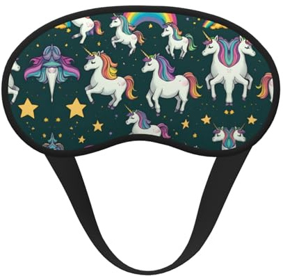 Schlafmaske mit Einhorn-Design, weiche Abdeckung, kein Druck zum Schlafen, Augenmasken für Seitenschläfer