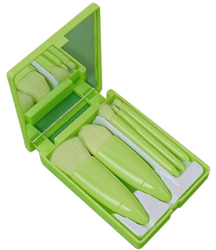 Lot de 5 pinceaux de maquillage pour le visage, poudre, fard à joues, ombre à paupières, lèvres, maquillage de voyage, cadeau cosmétique pour maquillage