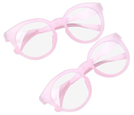 DIKACA 2 Piezas Gafas Infantiles Bloqueadoras de Luz Azul Protección Ocular para Ordenador y Filtro de Luz Uv Marco Flexible y Ligero Color Rosa para Lectura y Estudio