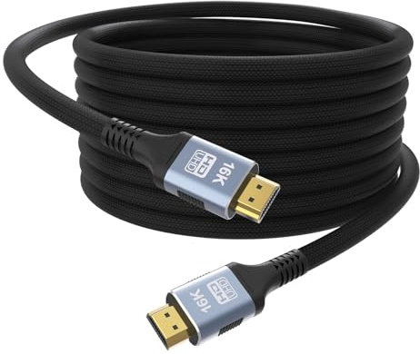 CAKOBLE 16K Cable HDMI 2.2 3m, 96Gbps Ultra-High-Speed, 16K@60Hz, 12K/10K@120Hz, 8K@240Hz, 4K@360Hz/480Hz, eARC, HDR10+, Dolby, HDCP 2.2, Para hdmi 2.1,PS5, Xbox, Soundbar, Fire TV, Laptop, HDTV