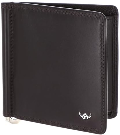 Golden Head Leder Geldbörse Geldklammer Polo RFID Protect Clip-Scheintasche 1959 Dunkelbraun