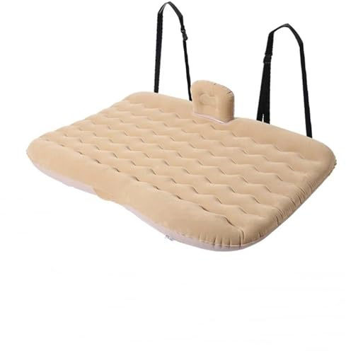 Luftbädd Bil Resemadrass Uppblåsbar Säng Camping Bil Amping Matta Uppblåsbar Madrass bilsäng(Beige)