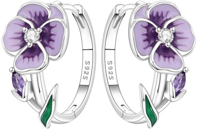 Creolen Silber 925 Ohrringe für Damen Ohrhänger Hypoallergen Creolen Huggie Geschenke zum für Damen