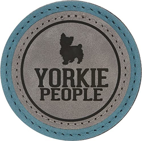 Pavilion Gift Company 67641 2.5 Inch Round Dog Refrigerator Magnet Yorkie People, PU Leather & Velvet, Green