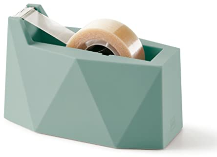 Miquelrius - Dispenser per nastro adesivo, Dispenser per nastro adesivo per ufficio e bricolage, Supporto stabile e design compatto, Ideale per nastro adesivo e nastro Washi, Supporto per nastro verde